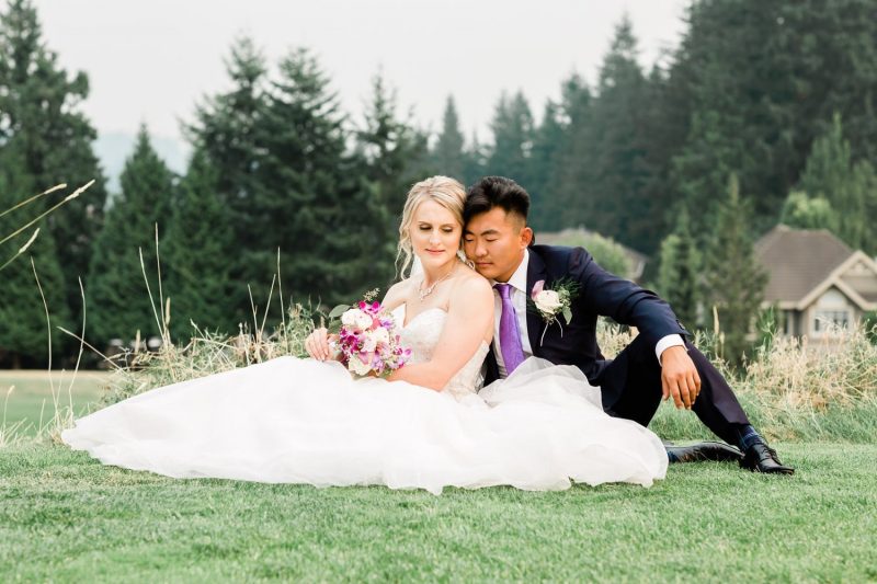 Bride and groom portrait | Vancouver wedding photographer | Westwood Plateau Golf Club Wedding