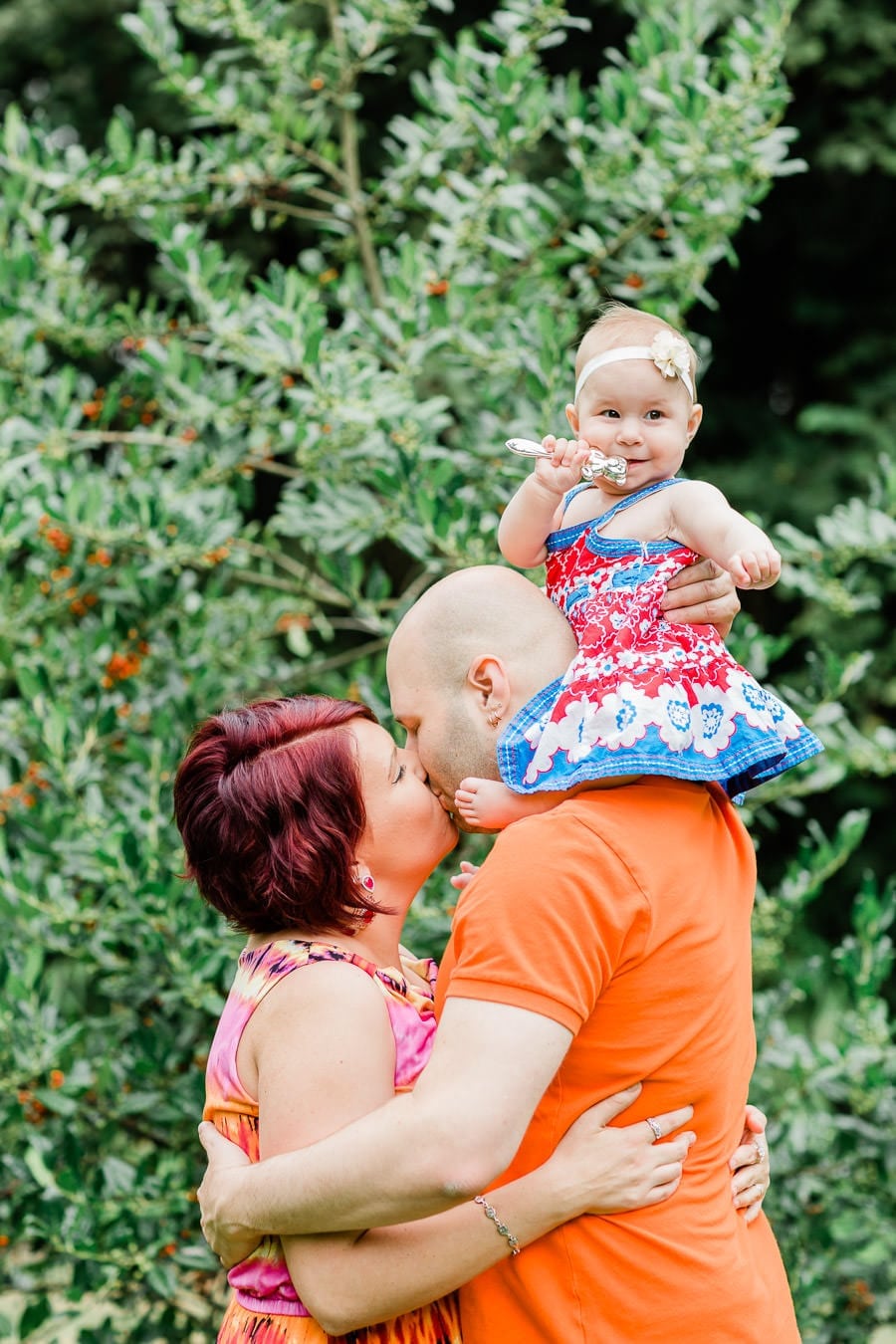 Family photo with a baby in Burnaby Village Museum | Vancouver wedding photographer