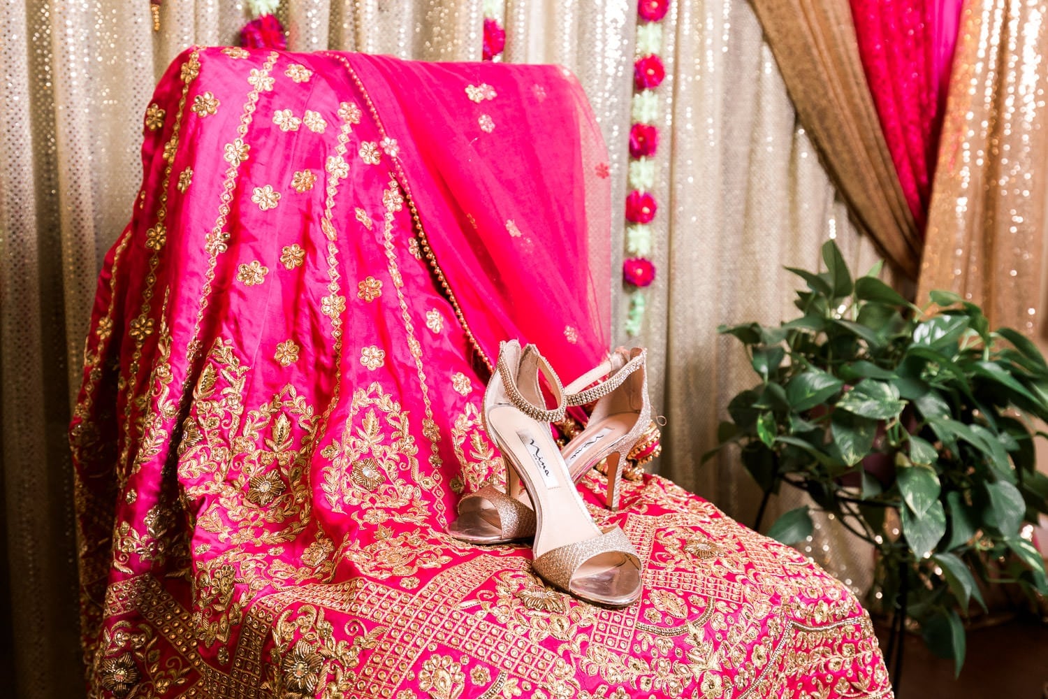 Indian bride wedding dress and shoes | Indian wedding photography Vancouver