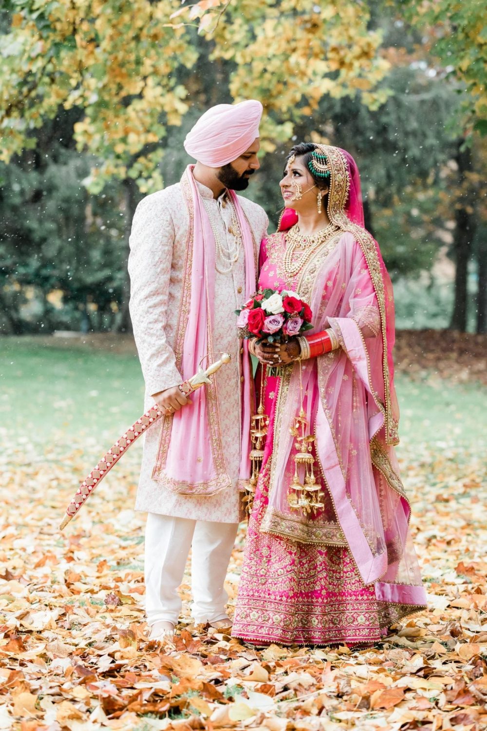 indian bride and groom photo in Minoru park