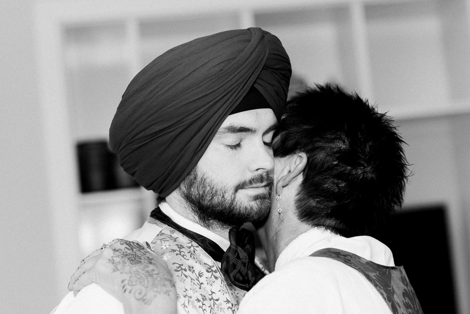 Indian and Norwegian wedding, groom and his mom | Vancouver Indian wedding photographer