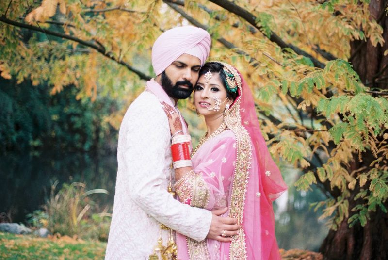 Indian bride and groom posing | Vancouver Indian wedding photographer