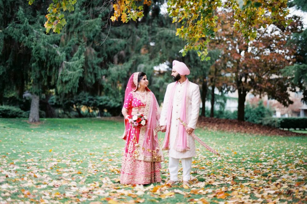 Indian bride and groom posing | Vancouver Indian wedding photographer