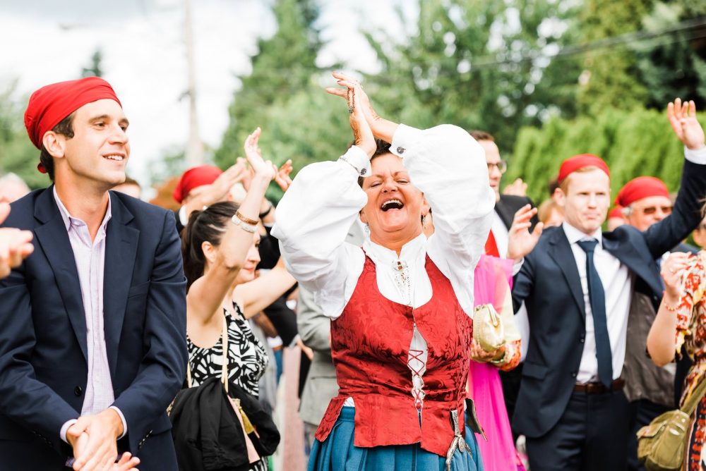 Dancing mother at the wedding | Vancouver Indian wedding photographer